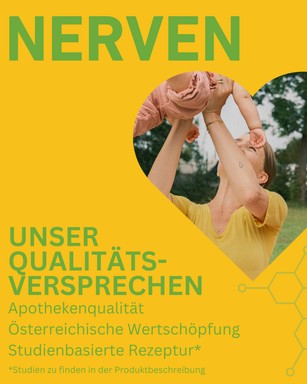Für Deine Nerven, hochdosierte Kapsel, Nahrungsergänzungsmittel mit Ginseng und Vitamin B12 für Energie und Fokus, Ginseng und Vitamin B Komplex für Nervenstärke und Stressabbau, Nervensystem, Energie, Erschöpfung, Konzentration, Wirkung, beruhigende Heilkräuter wie Baldrian, Hopfen, Kamille und Lavendel, Supplement, Gesundheit, Qualität, Apotheke, Apothekenqualität, Österreich, regional, österreichische Wertschöpfung