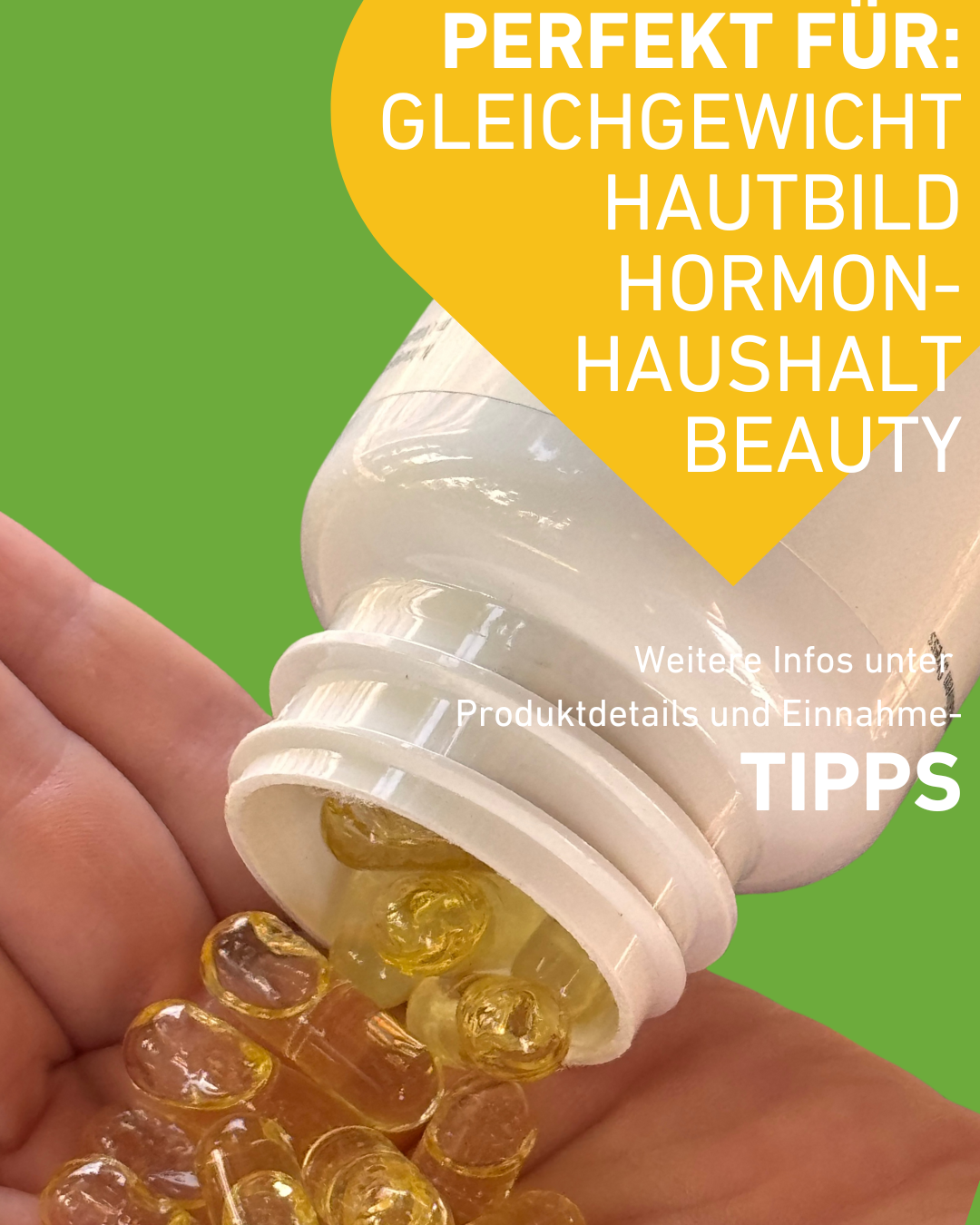 Hochwertiges Nachtkerzenöl für Hautpflege und Hormonbalance, Quelle für nährstoffreiches Öl, für Neurodermitis und Haarpflege, Wirkung, Hormonhaushalt, Pflege für die Haut, Neurodermitis oder Akne, Hormonelle Balance: PMS- und Wechseljahrs, Zyklus Beschwerden, Natürliches Wohlbefinden: gesunde Haare und Nägel, Haarkur, Supplement, Gesundheit, Kapseln, Gleichgewicht, Hautbild, Hormon, Beauty, Einnahmetipps, Produktdetails