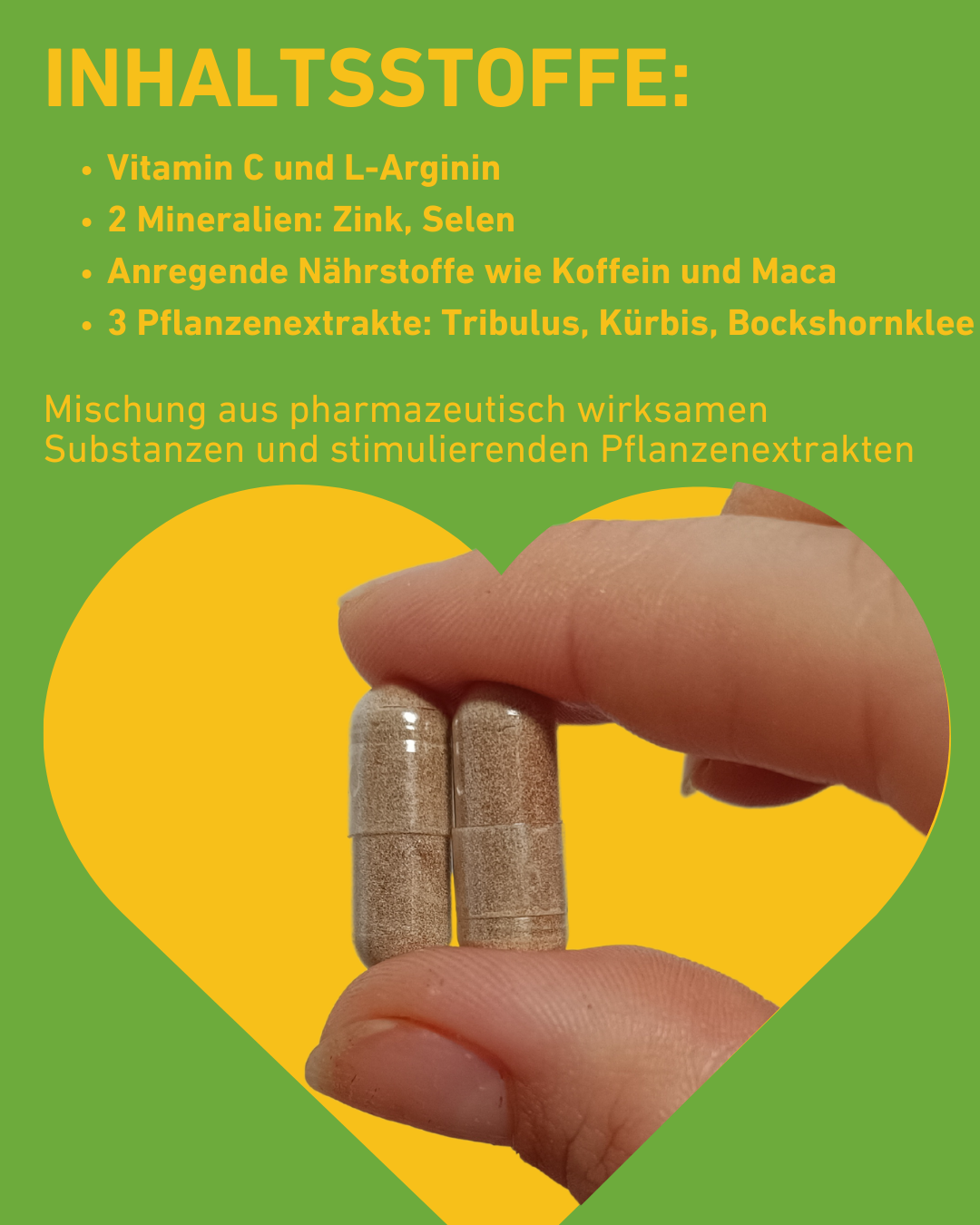 Manneskraft, Kapseln, Natürlicher Männer Potenzmittel, Libido steigern, Testosteron steigern natürlich, Vitalität und Energie, Vitamin C, L-Arginin, Zink, Selen, Anregende, Koffein, Maca, Tribulus, Kürbis, Bockshornklee, Multivitamine für Männergesundheit, Supplement Hochdosiert, Gesundheit, Österreich, Inhaltsstoffe, Pflanzenextrakte